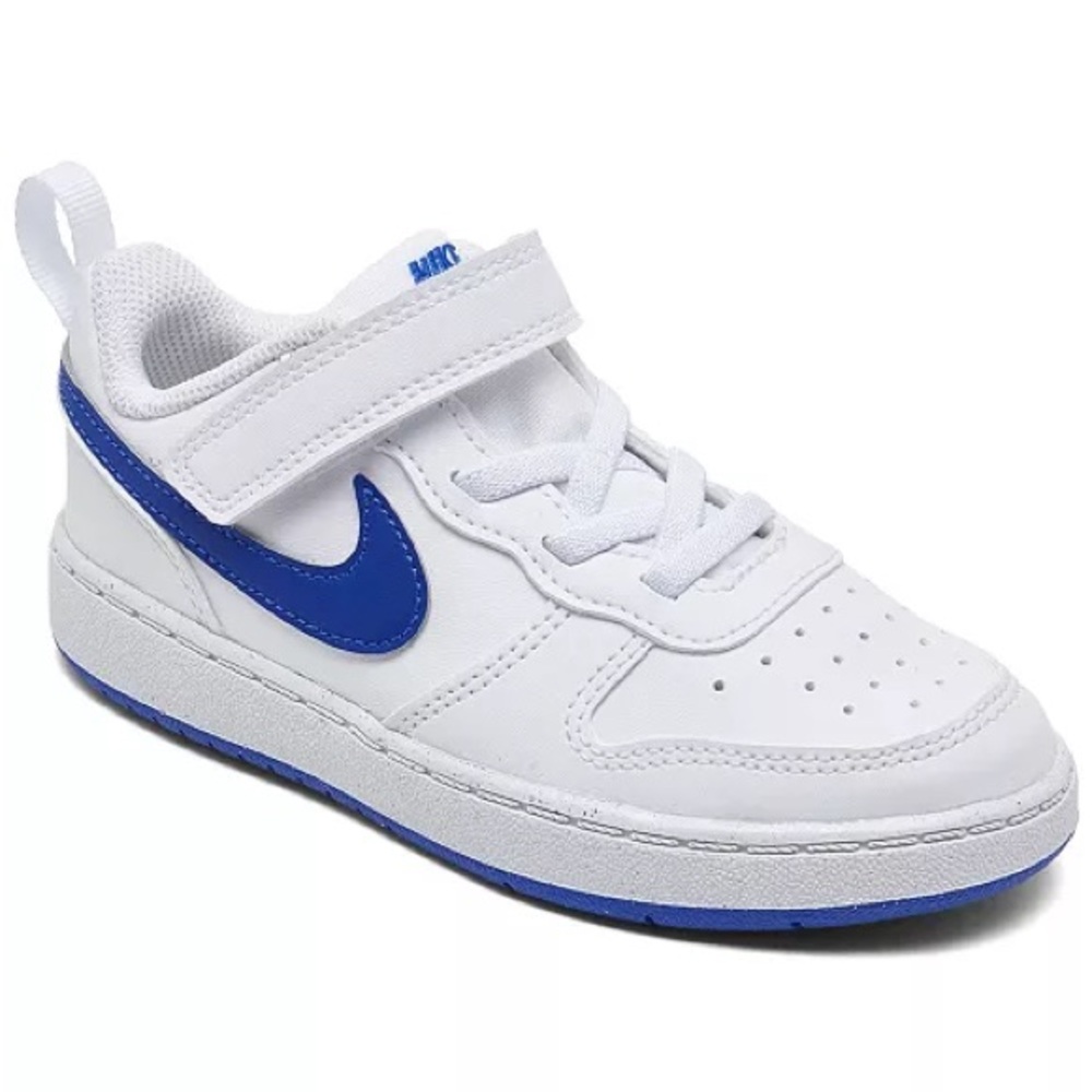 Nike White and Blue Kids' Sneakers - Picture 2 of 5